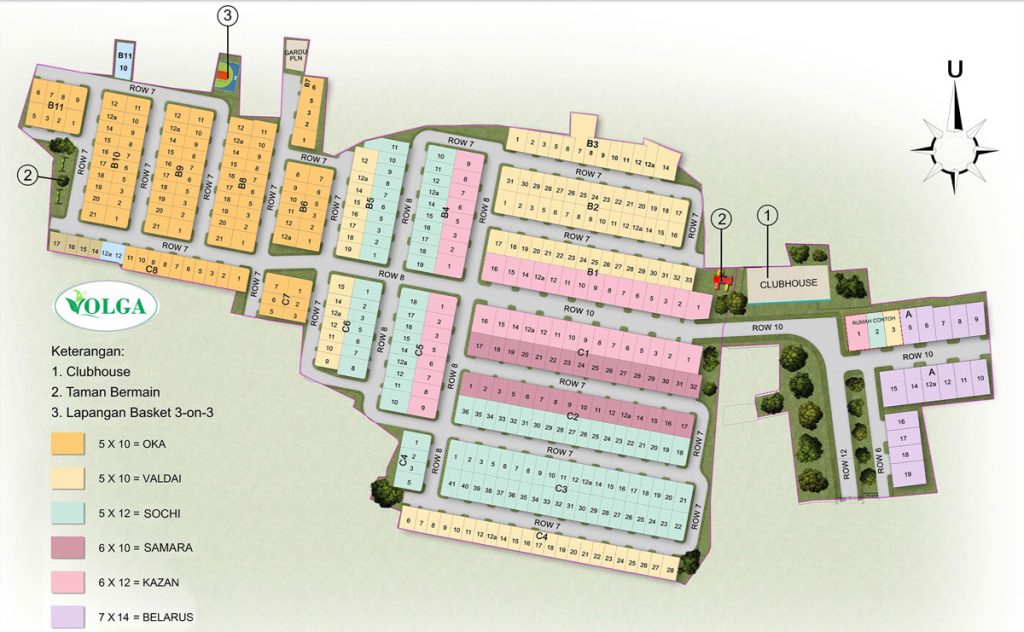 siteplan cluster volga serpong garden