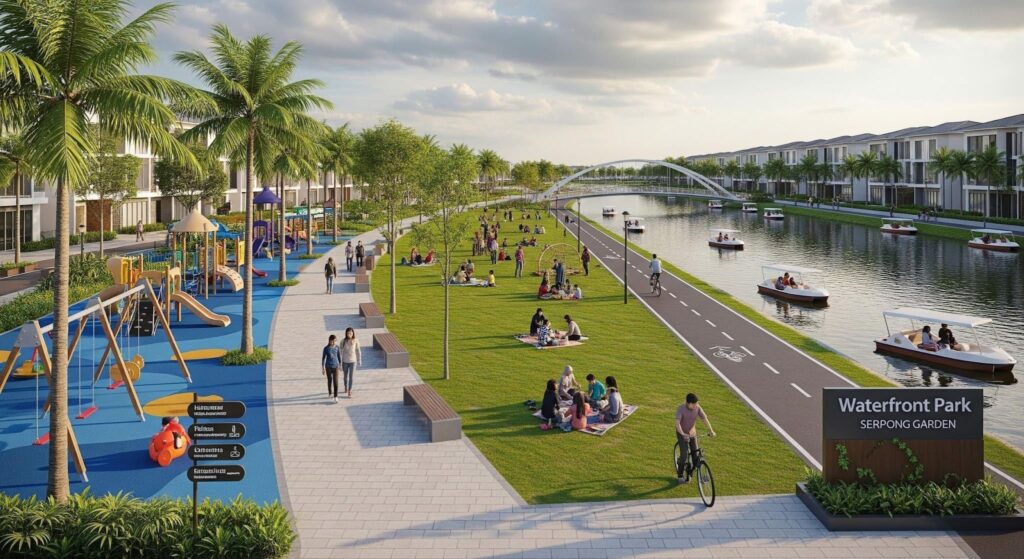 Fasilitas Waterfront Park Serpong Garden