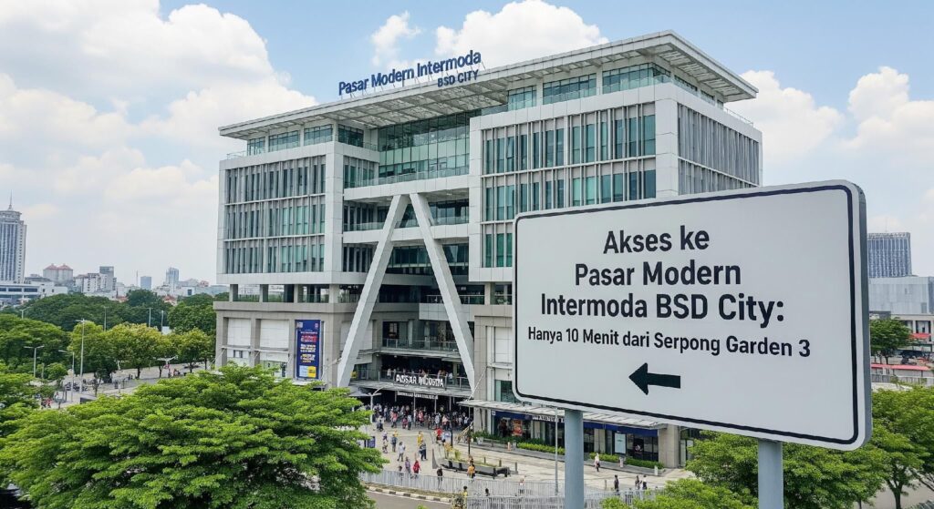 Akses ke Pasar Modern Intermoda BSD City: Hanya 10 Menit dari Serpong Garden 3