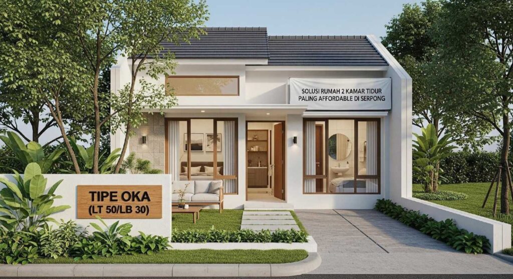 Tipe Oka (LT 50/LB 30): Solusi Rumah 2 Kamar Tidur Paling Affordable di Serpong
